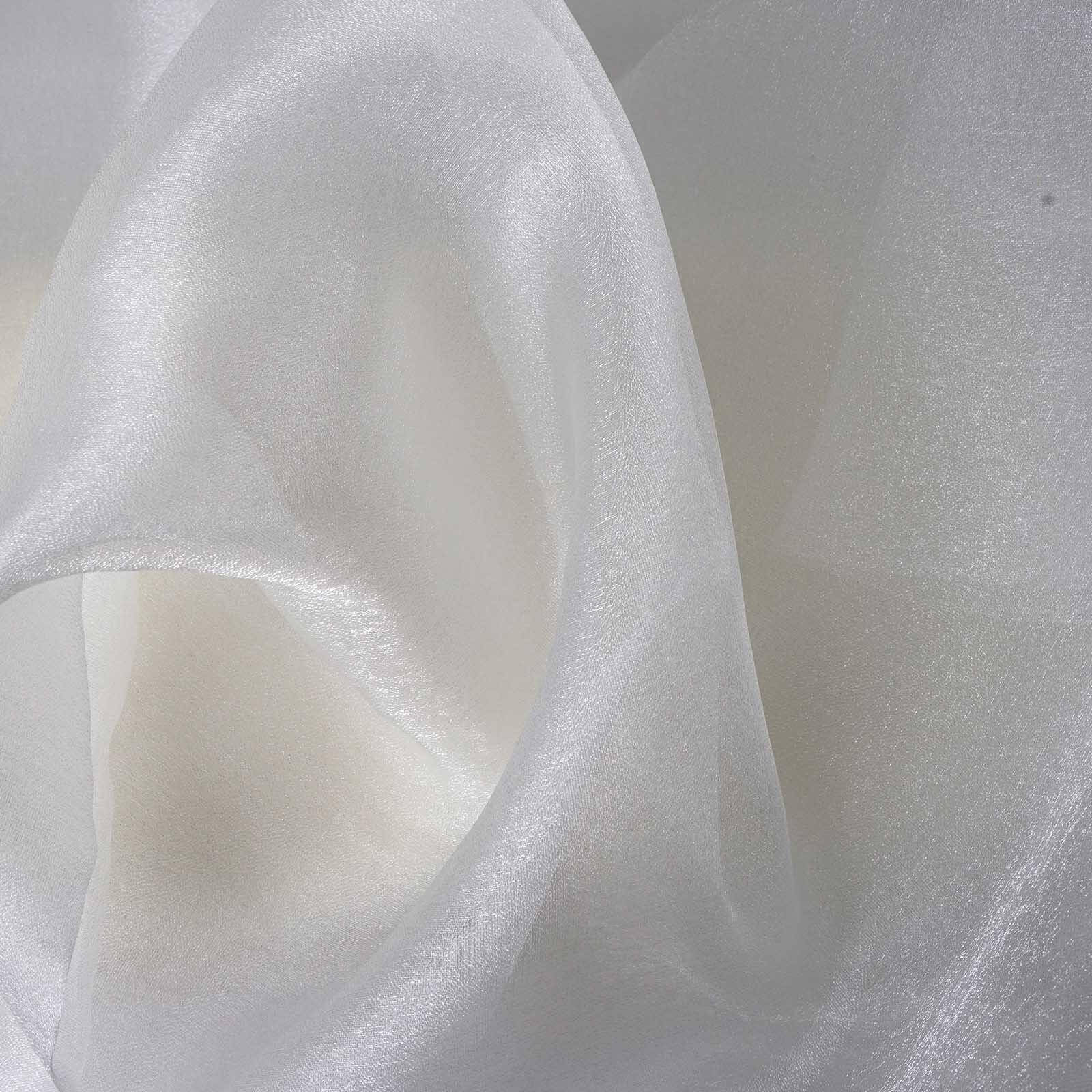 54"x10yd Ivory Solid Sheer Chiffon Fabric Bolt, DIY Voile Drapery Fabric