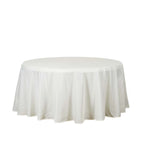 Polyester 132" Round Tablecloth Ivory - Seamless Chic Design Table Cover