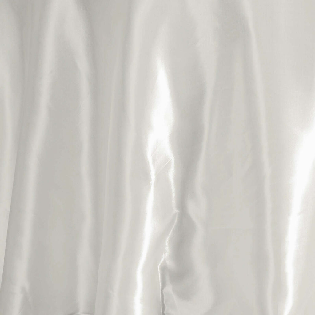 Satin 108" Round Tablecloth Ivory - Smooth and Lustrous Table Cover