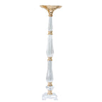 Acrylic Crystal Pillar Candle Stand Gold/Clear - Table Centerpiece and Wedding Flower Bowl Pedestal 32"