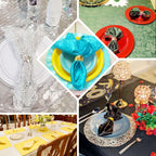 4 Pack Metallic Gold Hammered Pattern Metal Napkin Rings