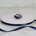 100 Yards 3/8" Navy Blue Single Face Decorative Satin Ribbon