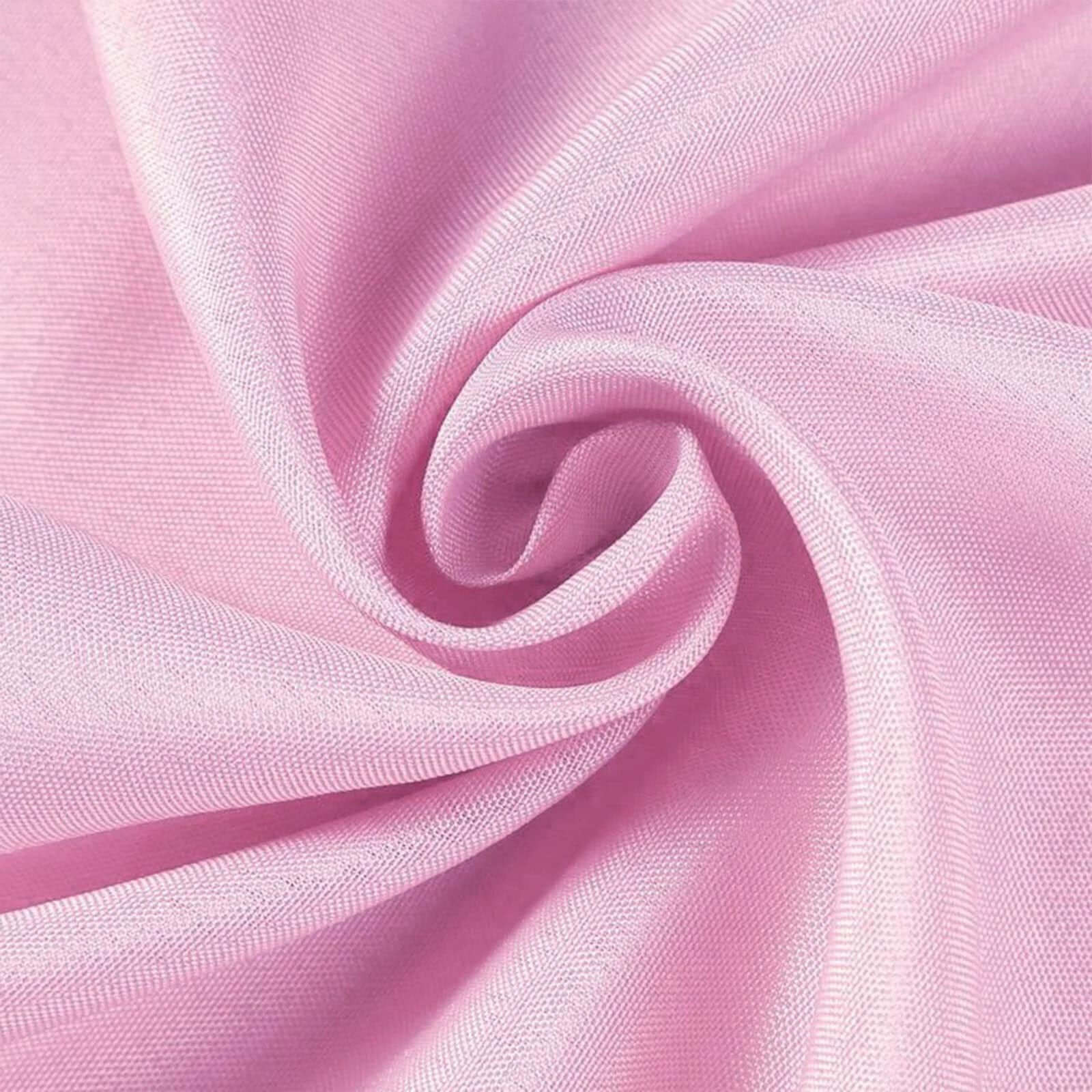 Polyester 132" Round Tablecloth Pink - Seamless Chic Table Cover
