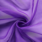 5 Pack Chiffon Chair Sashes Purple - Soft & Lightweight Designer Chair Bows 22"x78"