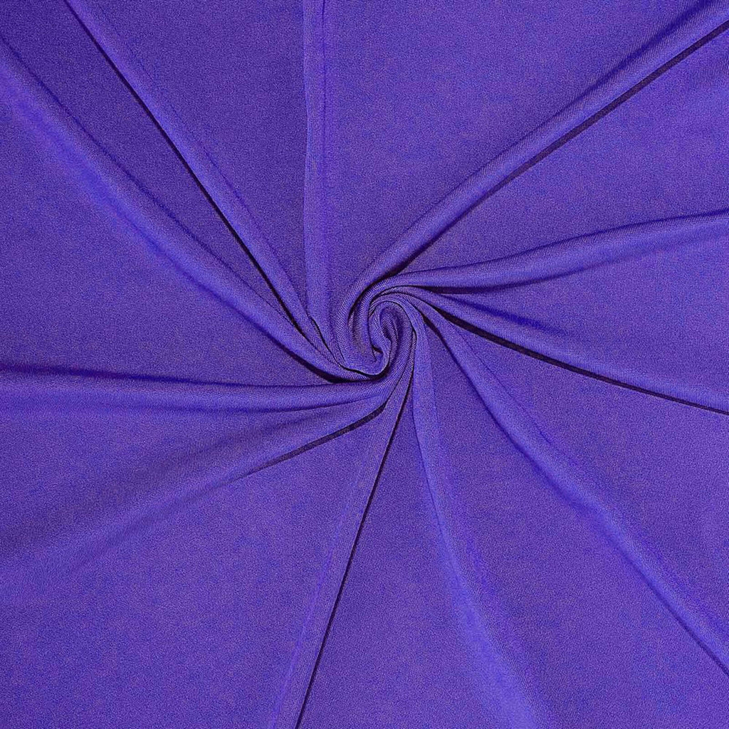 Spandex 30" Round Cocktail Table Cover Purple - Easy to Maintain Stretch Fitted Highboy Tablecloth