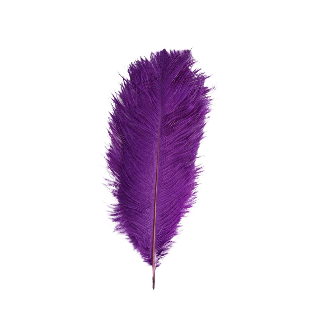 12 Pack 13"-15" Purple Natural Plume Real Ostrich Feathers, DIY Centerpiece Fillers