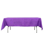 Taffeta 60"x102" Rectangle Tablecloth Purple - Accordion Crinkle Table Cover