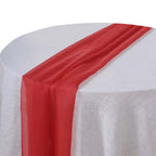 Chiffon 6ft Table Runner Red - Flowy & Lightweight Table Decor