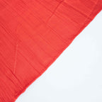 Taffeta 72"x72" Table Overlay Square Tablecloth Red - Accordion Crinkle Table Cover