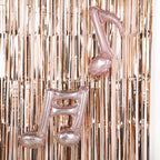 8ft Rose Gold Metallic Tinsel Foil Fringe Doorway Curtain Party Backdrop