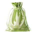 12 Pack 5"x7" Apple Green Satin Drawstring Wedding Party Favor Gift Bags, Drawstring Pouch Gift Bags