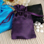 12 Pack 5"x7" Blush Satin Drawstring Wedding Party Favor Gift Bags, Drawstring Pouch Gift Bags