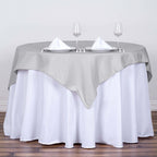 Polyester Square 54"x54" Tablecloth Silver - Wrinkle-Resistant & Durable Table Cover