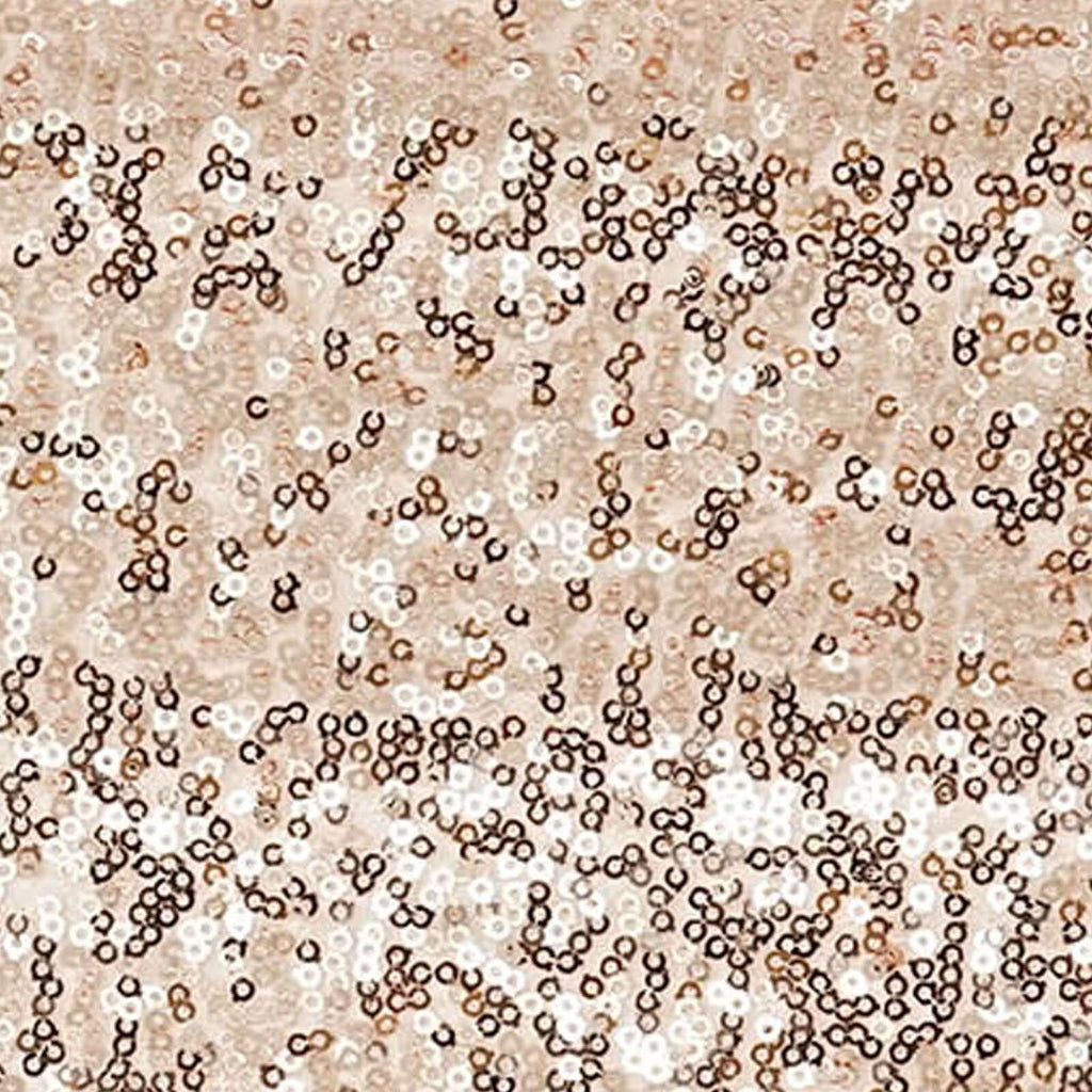 5 Pack Sequin Spandex Chair Sashes Blush - Stretch Chair Bands 6"x15"