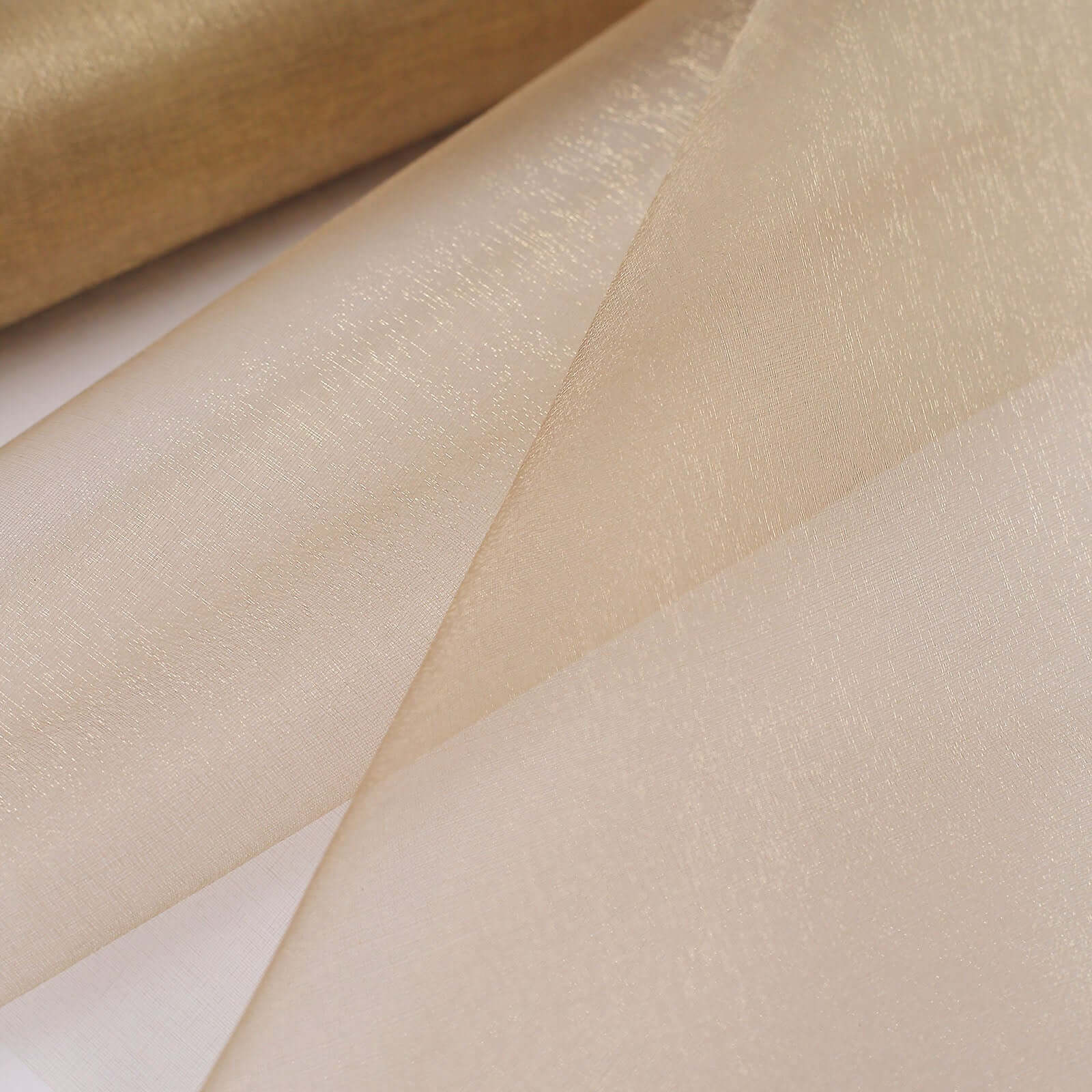 12"x10yd Natural Sheer Chiffon Fabric Bolt, DIY Voile Drapery Roll