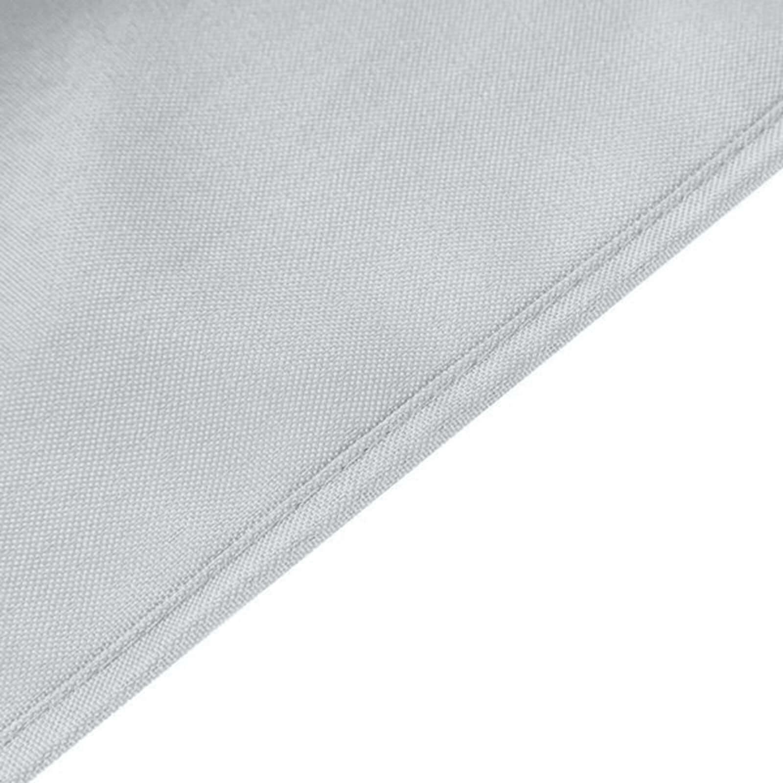 Polyester 120" Round Tablecloth Silver - Seamless Wrinkle-Resistant Table Cover