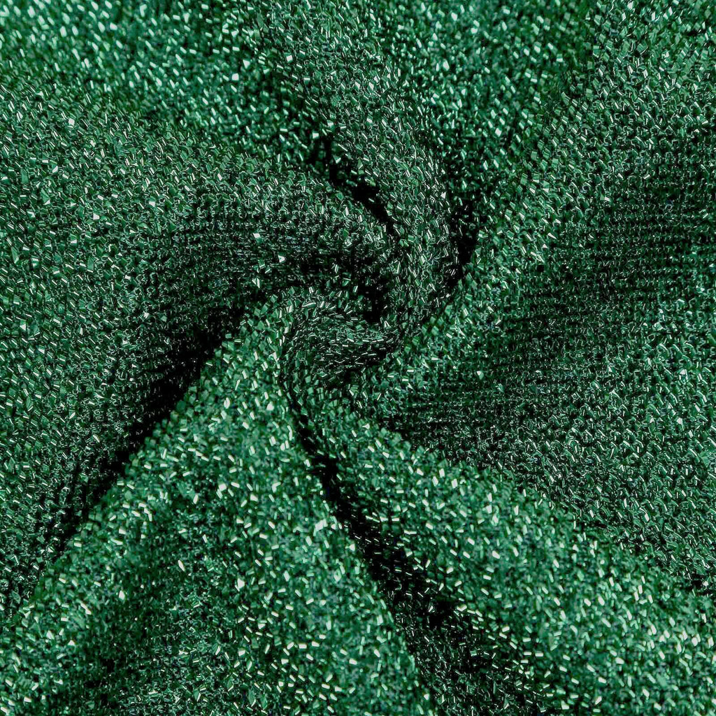 6ft Hunter Emerald Green Shimmer Tinsel Spandex Chiara Backdrop Stand Cover For Fitted Round Top Wedding Arch
