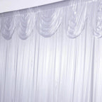 20ftx10ft White Premium Double Drape Satin Event Curtain Drapes, Glossy Photo Backdrop Event Panel