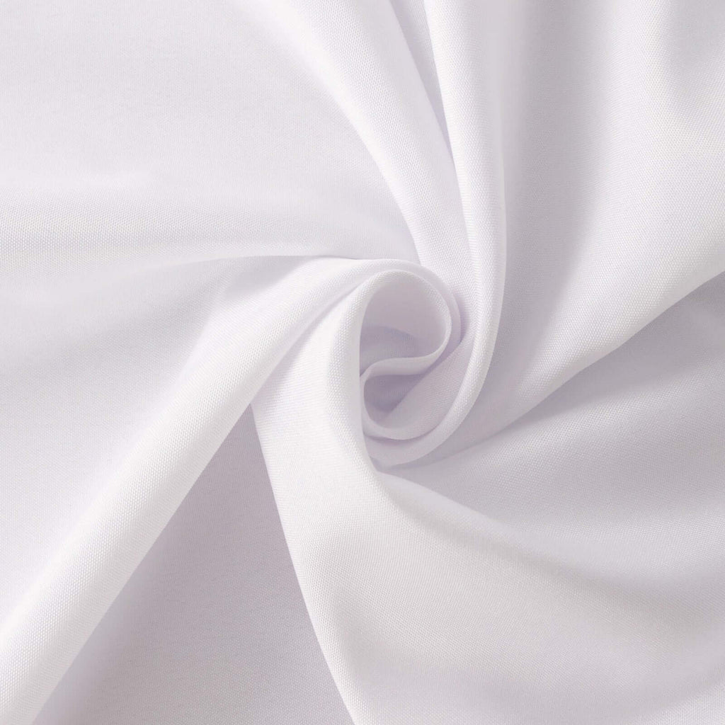 Polyester 90"x156" Rectangle Tablecloth White - Rounded Corners and Seamless Design for Luxe Events