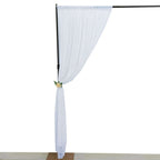 White Crushed Velvet Backdrop Curtain â€“ 8ft x 8ft Event Drape with Rod Pocket, Privacy Panel for Photo Booths & Events