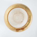 Glass Flower Vase Gold Foiled Crackle Bubble - Decorative Floral Centerpiece for Tables 6"