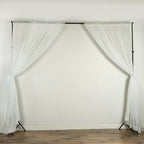 2 Pack Ivory Sheer Chiffon Event Curtain Drapes, Durable Flame Resistant Organza Backdrop Event Panels With Rod Pockets - 10ftx10ft