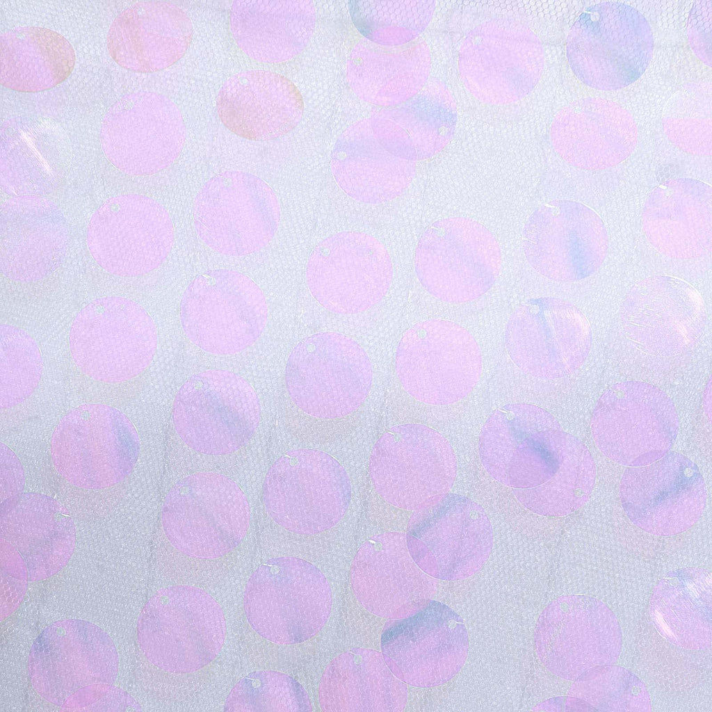 Sequin 90"x132" Rectangle Tablecloth Iridescent - Seamless Big Payette Table Cover