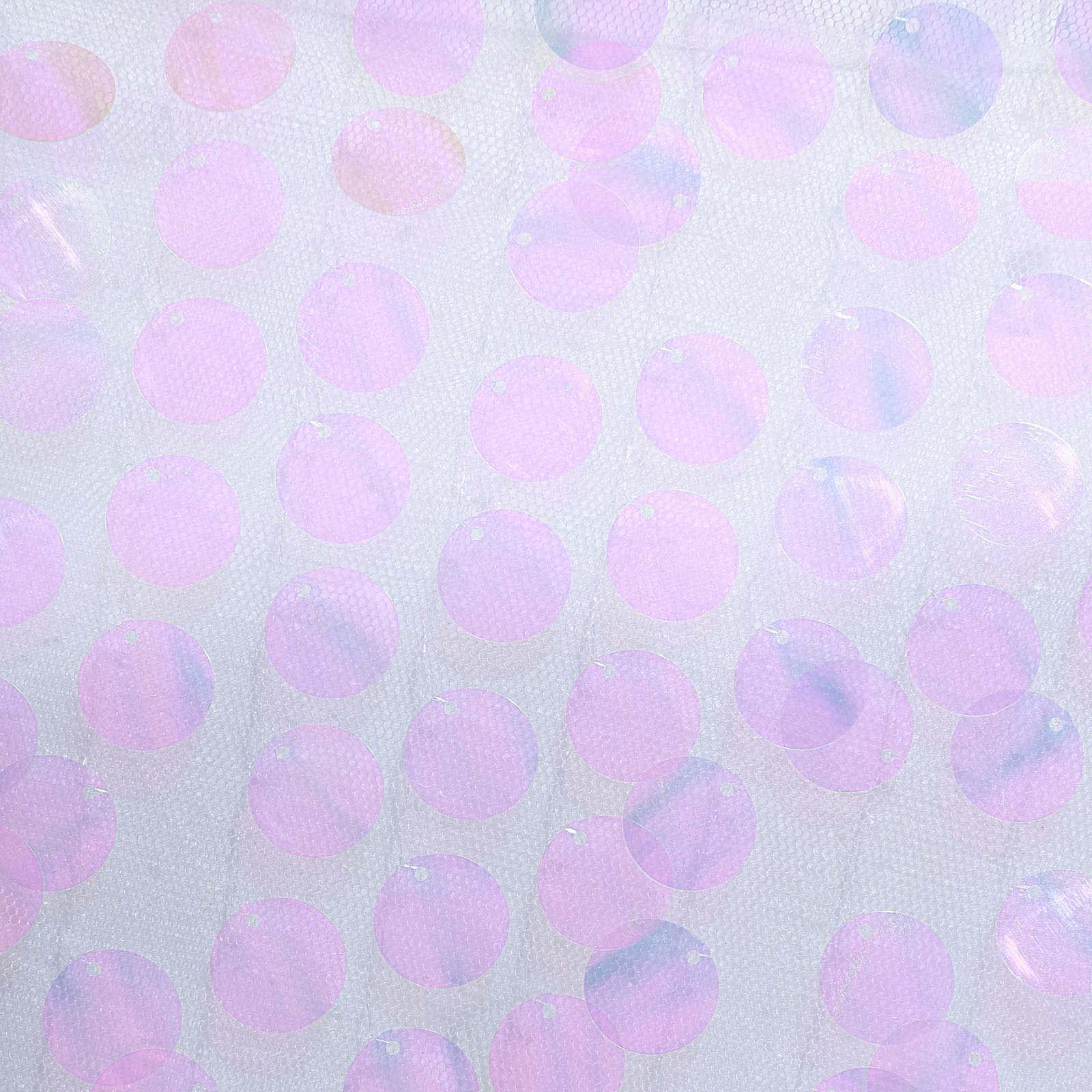 Sequin 90"x132" Rectangle Tablecloth Iridescent - Seamless Big Payette Table Cover