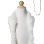 Marabou Ostrich Feather Boa Ivory Deluxe Soft and Fluffy Design - Party Accessory 2 Yards