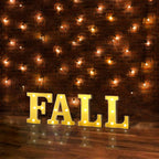 3D Marquee Letter "F" Warm White 5 LED Lights Gold - Chic Light-Up Decor for Events 6"