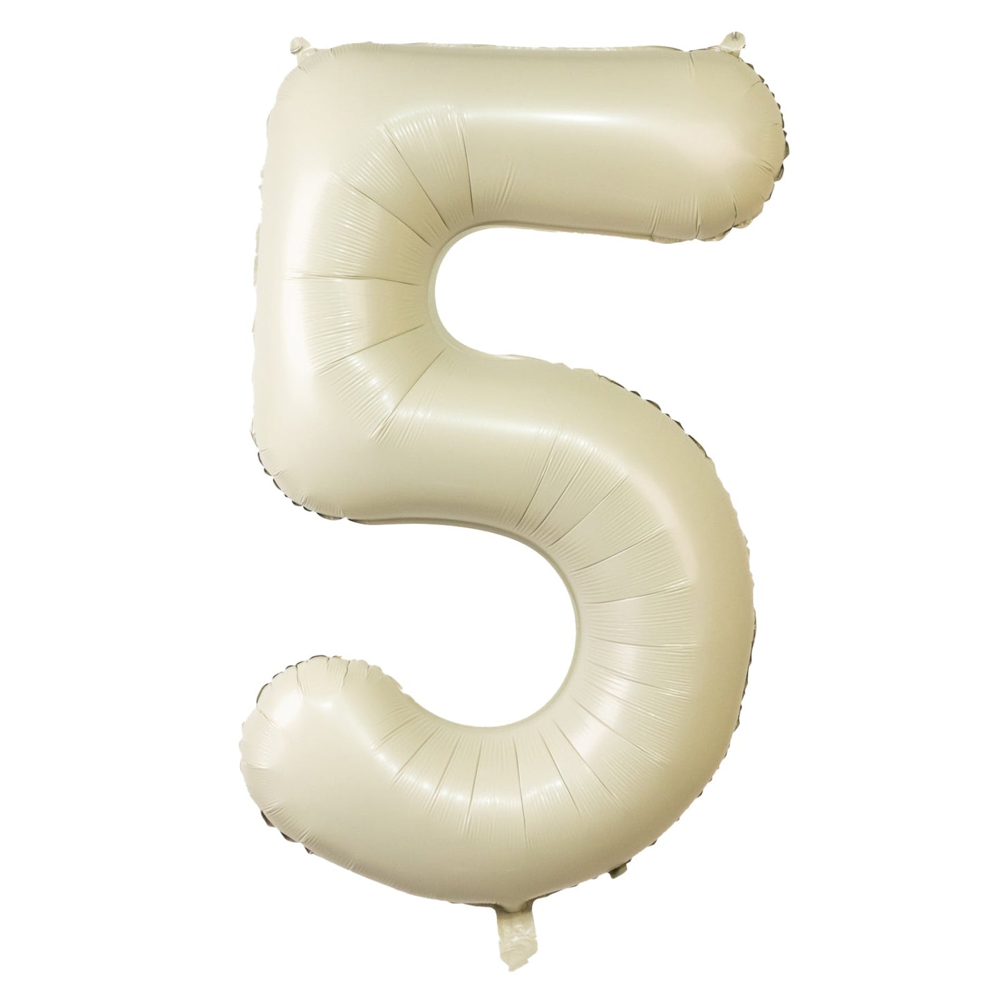Matte Cream Number Balloons 0 - 9 â€“ 35" Large Mylar Foil Balloons, Air or Helium Fill - Bell Racket Store