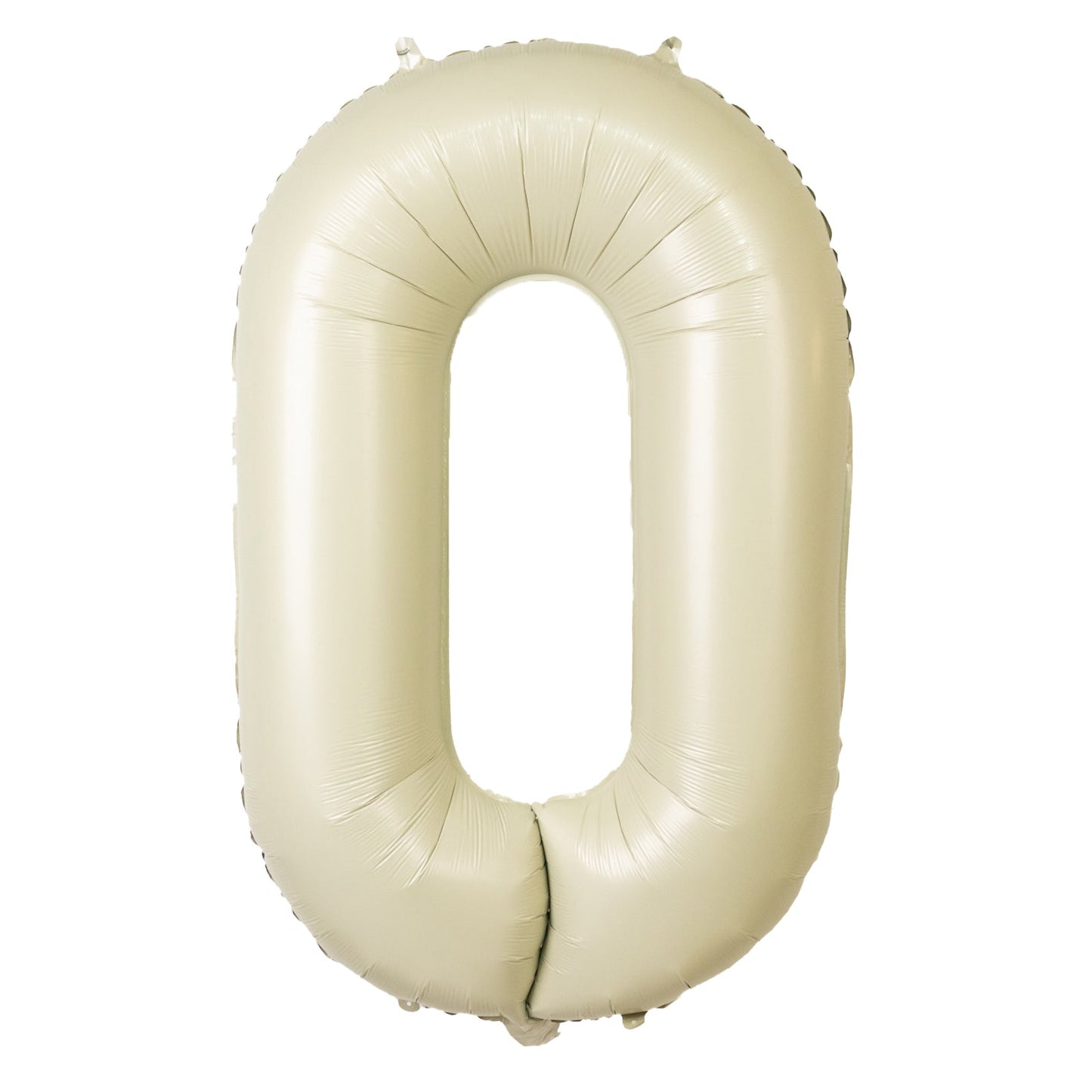 Matte Cream Number Balloons 0 - 9 â€“ 35" Large Mylar Foil Balloons, Air or Helium Fill - Bell Racket Store