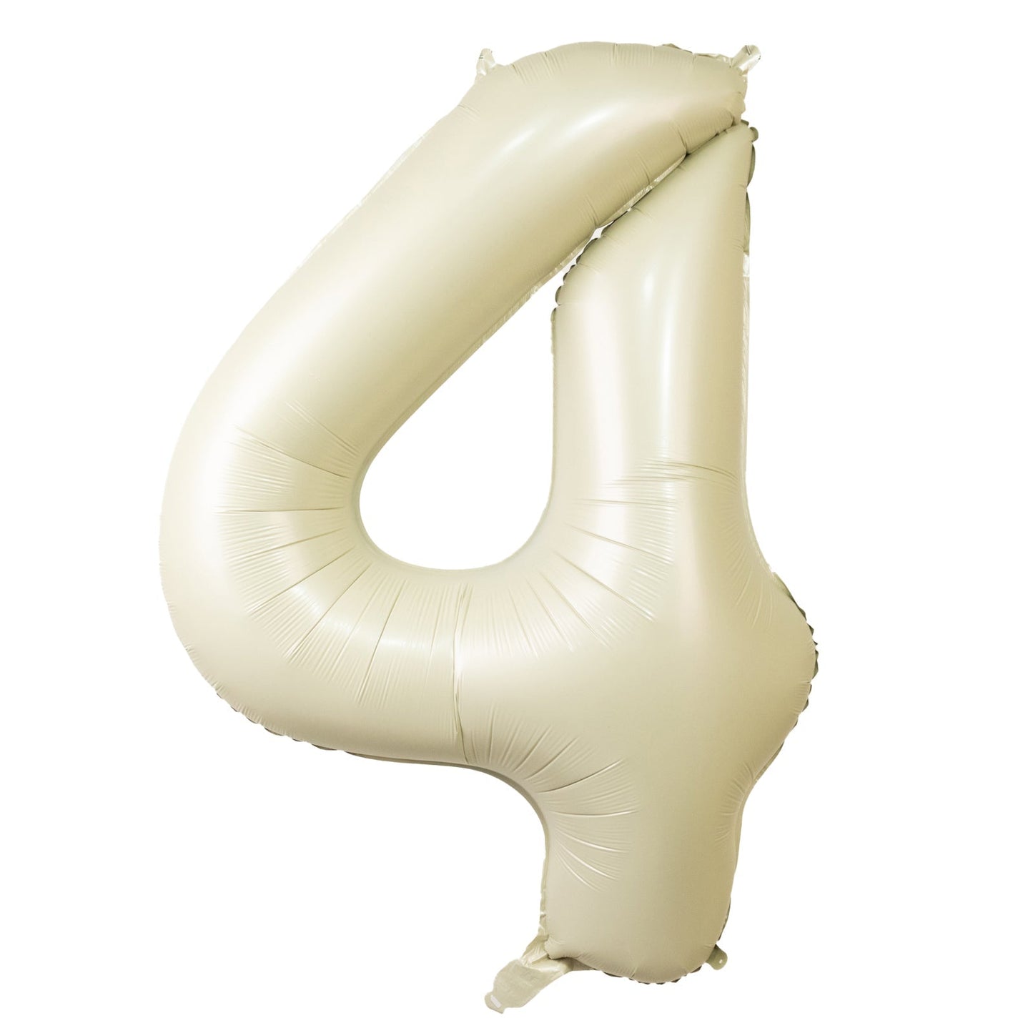 Matte Cream Number Balloons 0 - 9 â€“ 35" Large Mylar Foil Balloons, Air or Helium Fill - Bell Racket Store