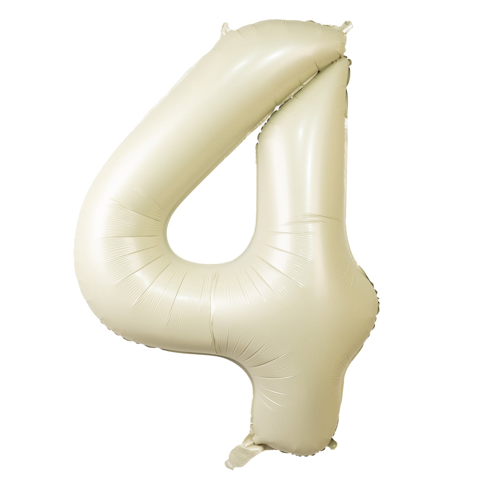 Matte Cream Number Balloons 0 - 9 â€“ 35" Large Mylar Foil Balloons, Air or Helium Fill - Bell Racket Store