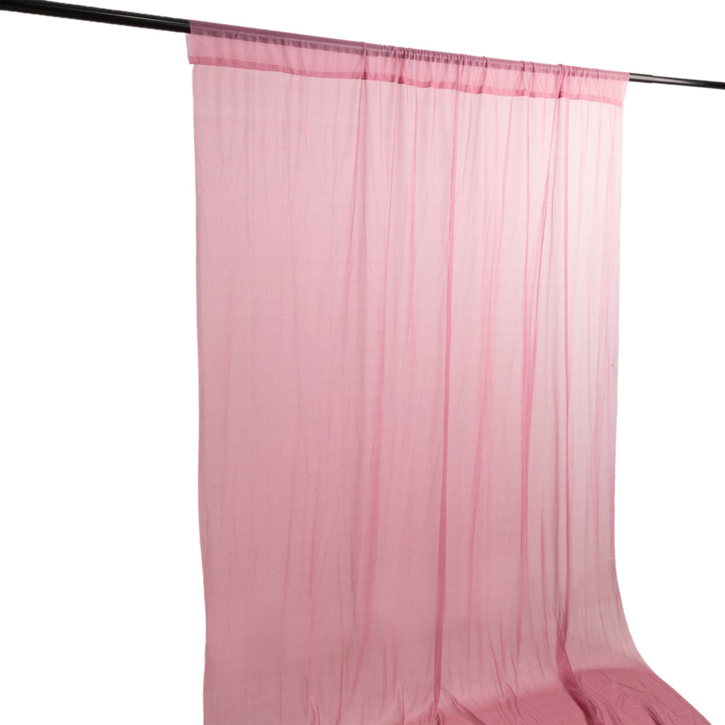 Mauve Cinnamon Rose Sheer Backdrop Drape â€“ 5ft x 14ft Wedding Arch & Ceiling Decor Panel, Wrinkle Free with Soft Shimmer - Bell Racket Store