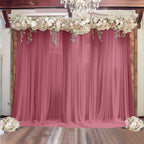 Mauve Cinnamon Rose Sheer Backdrop Drape â€“ 5ft x 14ft Wedding Arch & Ceiling Decor Panel, Wrinkle Free with Soft Shimmer - Bell Racket Store