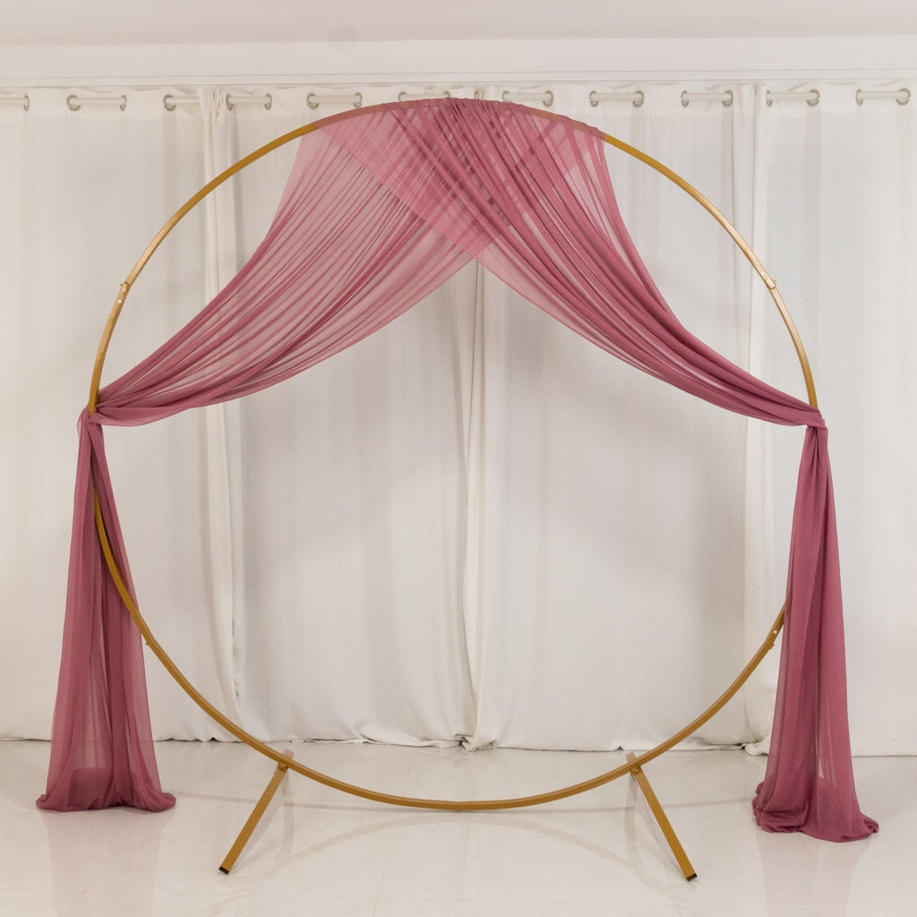 Mauve Cinnamon Rose Sheer Backdrop Drape â€“ 5ftx32ft Wedding Arch & Ceiling Decor Panel, Wrinkle Free with Soft Shimmer - Bell Racket Store