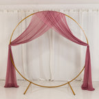 Mauve Cinnamon Rose Sheer Backdrop Drape â€“ 5ftx32ft Wedding Arch & Ceiling Decor Panel, Wrinkle Free with Soft Shimmer - Bell Racket Store