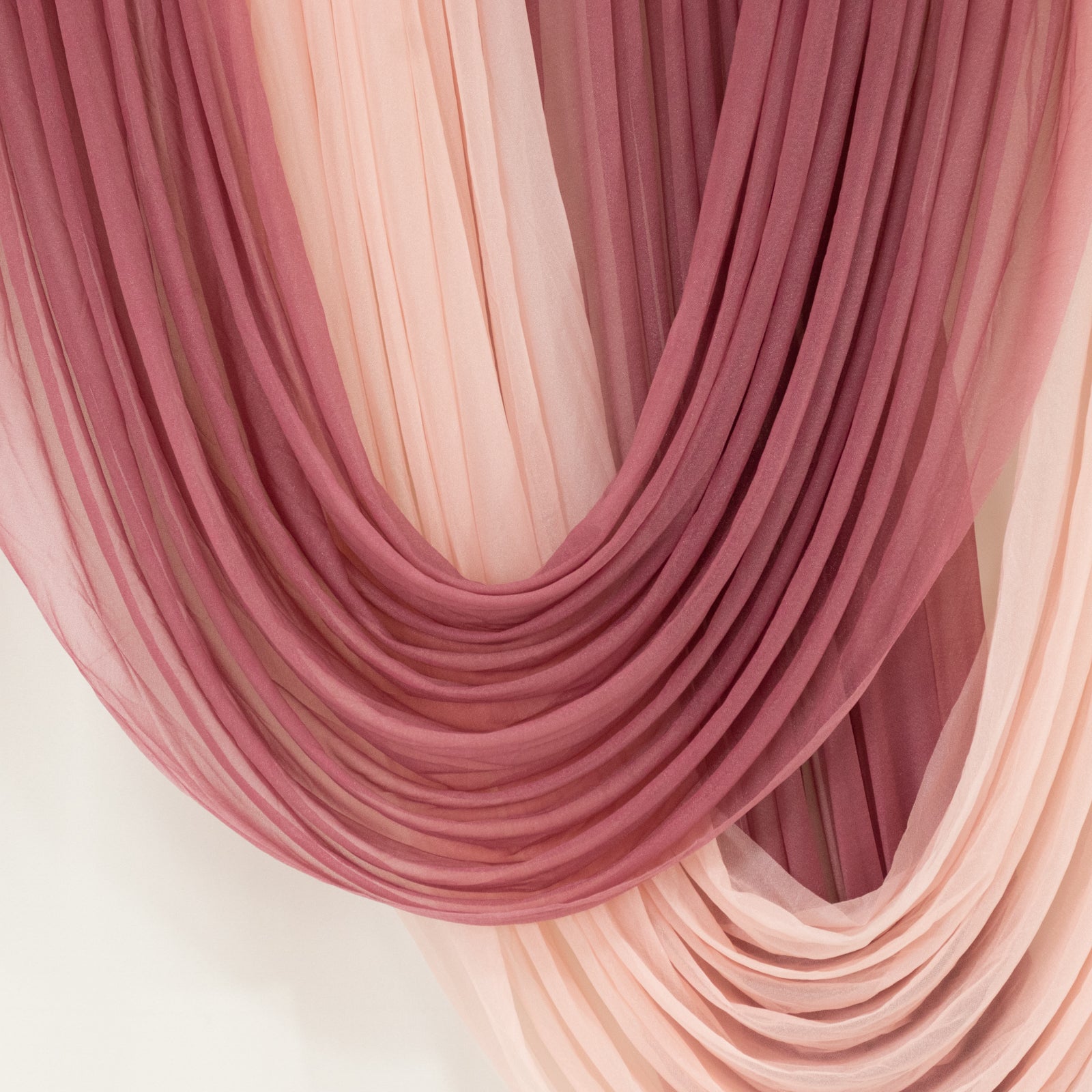 Mauve Cinnamon Rose Sheer Chiffon Valance Curtain 4ft x 6ft â€“ Wedding Arch Drape with Rod Pocket, Voile Backdrop Panel - Bell Racket Store