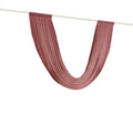 Mauve Cinnamon Rose Sheer Chiffon Valance Curtain 4ft x 6ft â€“ Wedding Arch Drape with Rod Pocket, Voile Backdrop Panel - Bell Racket Store