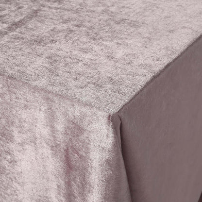 Premium Velvet 90"x156" Rectangle Tablecloth Mauve - Reusable Soft & Seamless Table Cover
