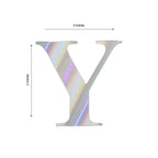 4 Pack 5" Iridescent Alphabet Stickers Banner, Customizable Stick on Letters - Y