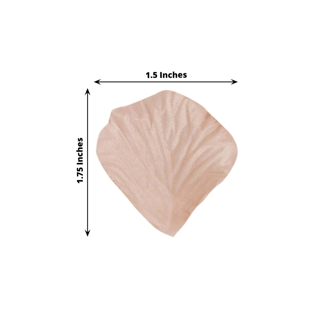500-Pack Rose Petals Round Design Peach Silk Confetti - Decorative Scatters for Tables and Floors