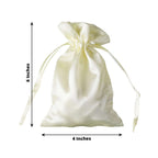 12 Pack 4"x6" Yellow Satin Drawstring Wedding Party Favor Gift Bags