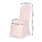 Spandex Chair Cover with Metallic Shimmer Tinsel Back for Banquet Chairs Blush - Fitted Slipcover