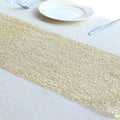 Mesh 11"x108" Table Runner Metallic Gold â€“ Glitter Design for Convenient Event Decoration - Bell Racket Store