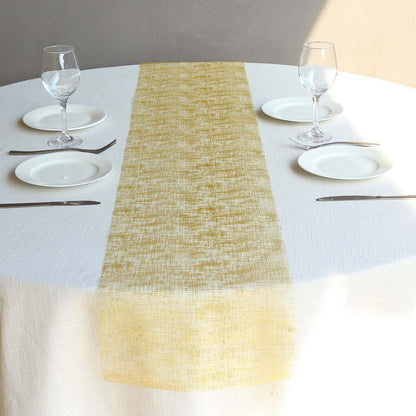 Mesh 11"x108" Table Runner Metallic Gold - Glitter Design for Convenient Event Decoration - Bell Racket Store