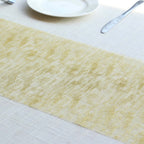Mesh 11"x108" Table Runner Metallic Gold - Glitter Design for Convenient Event Decoration - Bell Racket Store
