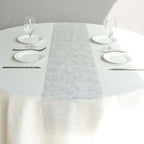 Mesh 11"x108" Table Runner Metallic Silver - Glitter Design for Convenient Event Decoration - Bell Racket Store