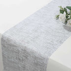 Mesh 11"x108" Table Runner Metallic Silver - Glitter Design for Convenient Event Decoration - Bell Racket Store